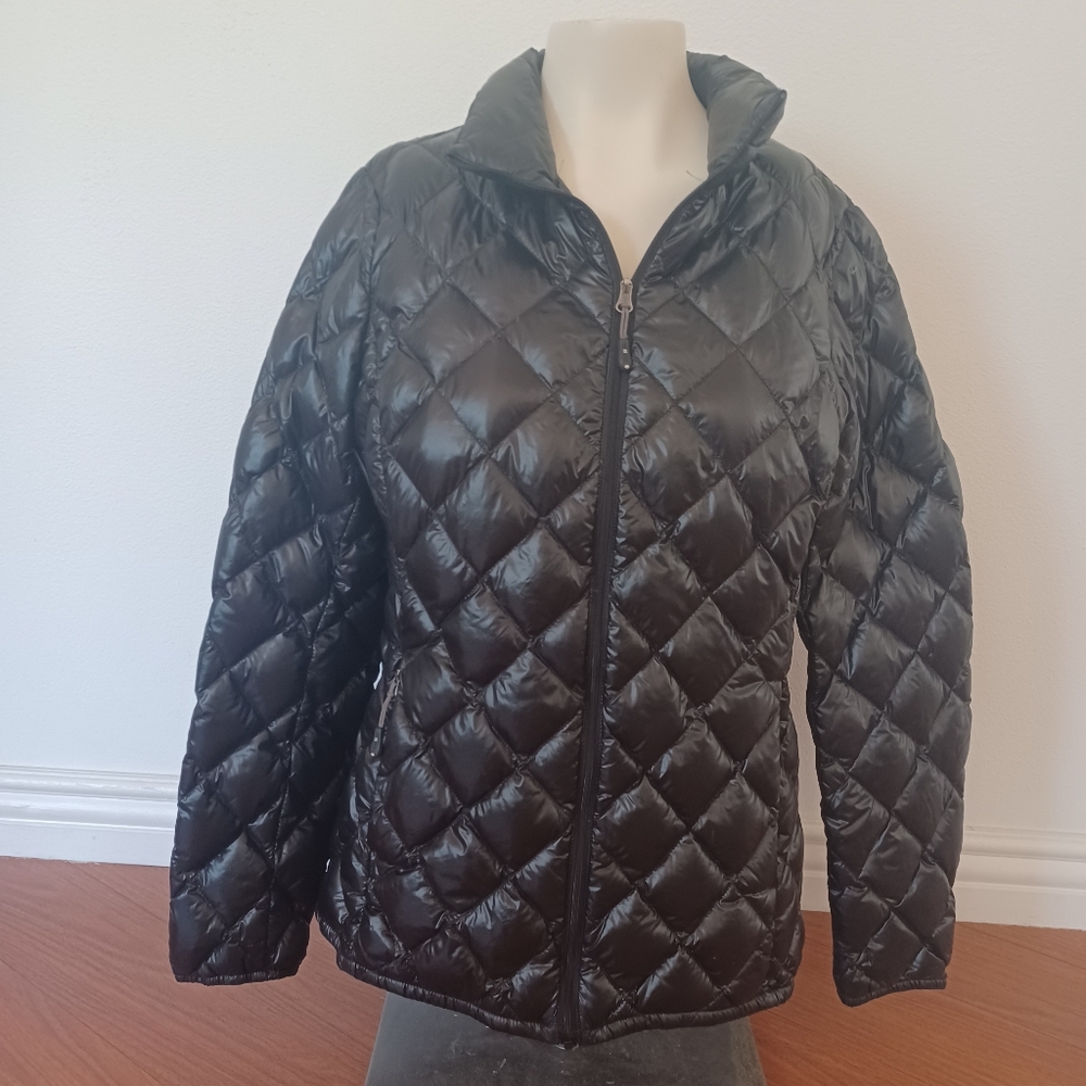 32 Degree Light Weight Puffer Puffy Jacket Women M Down Filled Packable Black - Picture 4 of 12